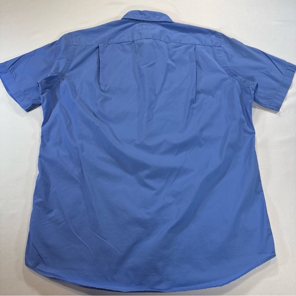 Vintage Polo Ralph Lauren Shirt Mens Medium Blue Pockets Short Sleeve Button-Up - Picture 3 of 5